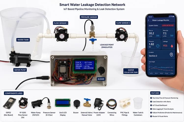 Smart Water Leakage Detection Network