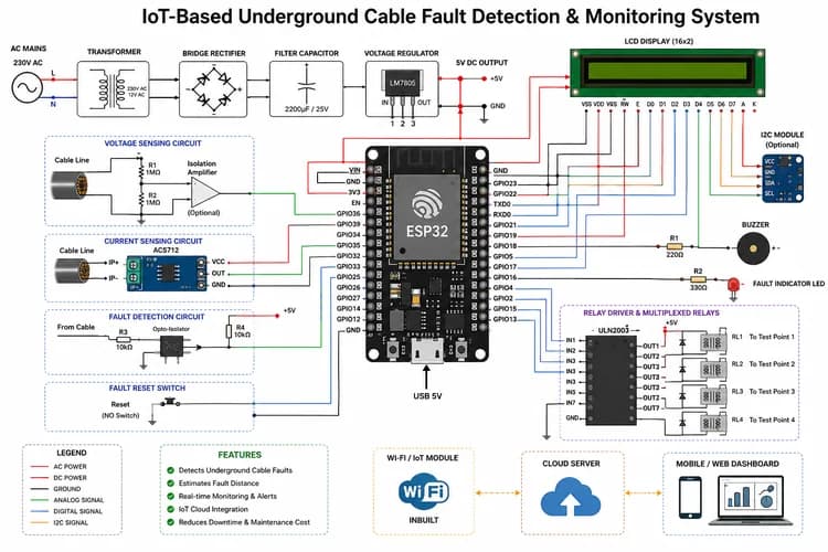 IoT Underground Cable Fault Detector