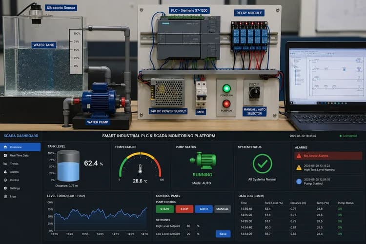 Smart Industrial PLC & SCADA Monitoring Platform