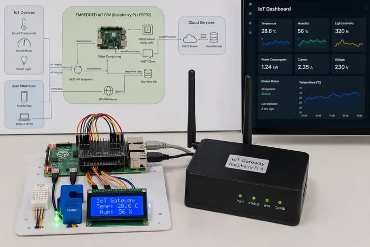 Embedded Linux IoT Gateway using Raspberry Pi / ESP32
