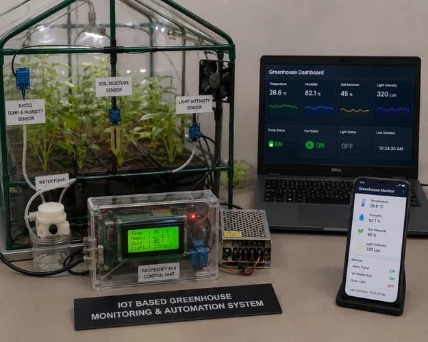 IoT Based Greenhouse Monitoring System using Raspberry Pi