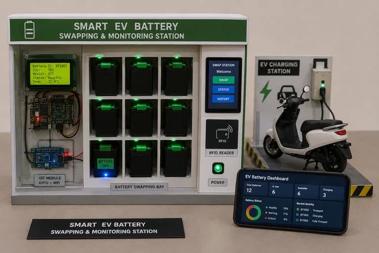 Smart EV Battery Swapping & Monitoring Station