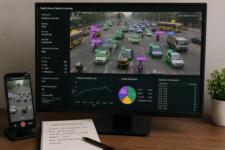 Traffic Flow & Vehicle Counting Log